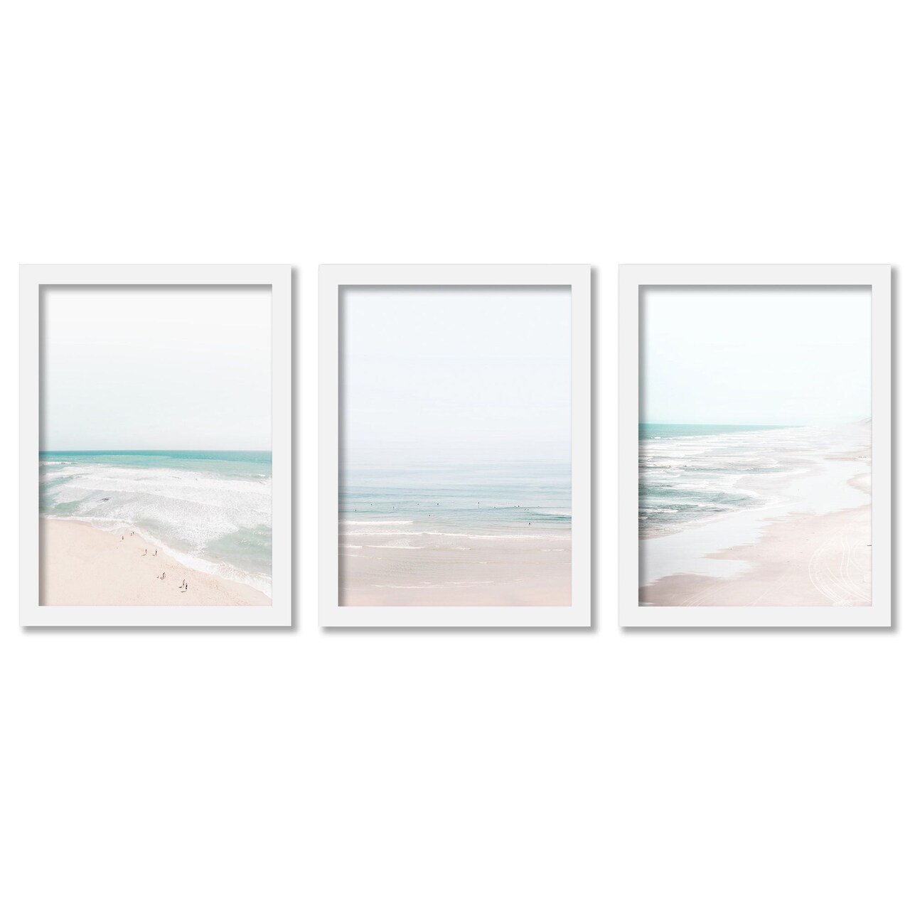 Watercolor Mountains by Leah Graw - 3 Piece Gallery Framed Print Art Set